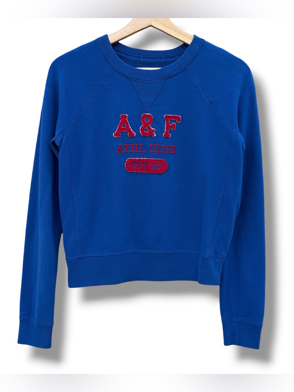 Vintage Y2K Abercrombie & Fitch Athletic Crewneck Sweatshirt Blue Women’s XS